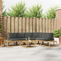Outdoor-Sofagarnitur 5 Stück Weiß und Anthrazit Polyester