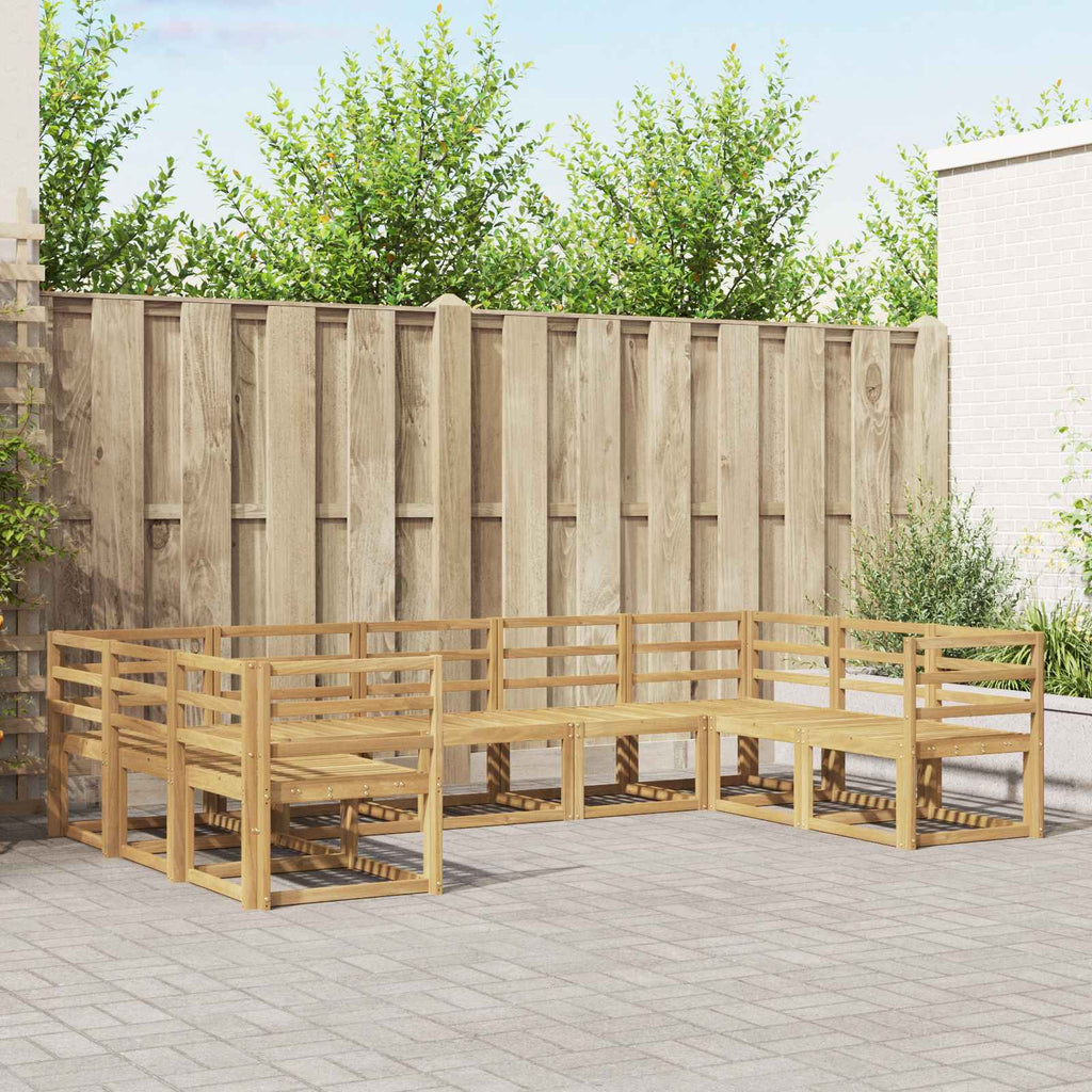 Outdoor-Sofagarnitur 9 pcs Weiß Massivholz Akazie