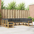 Outdoor-Sofagarnitur mit Kissen 9 pcs Weiß und Anthrazit