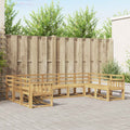 Outdoor-Sofagarnitur 9 pcs Weiß Massivholz Akazie
