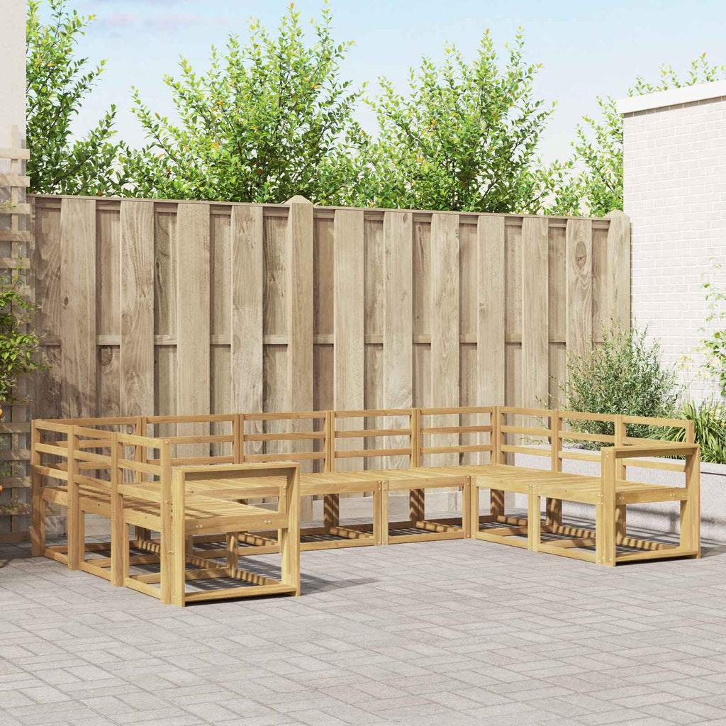 Outdoor-Sofagarnitur 9 pcs Weiß Massivholz Akazie