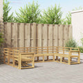 Outdoor-Sofagarnitur 9 pcs Weiß Massivholz Akazie