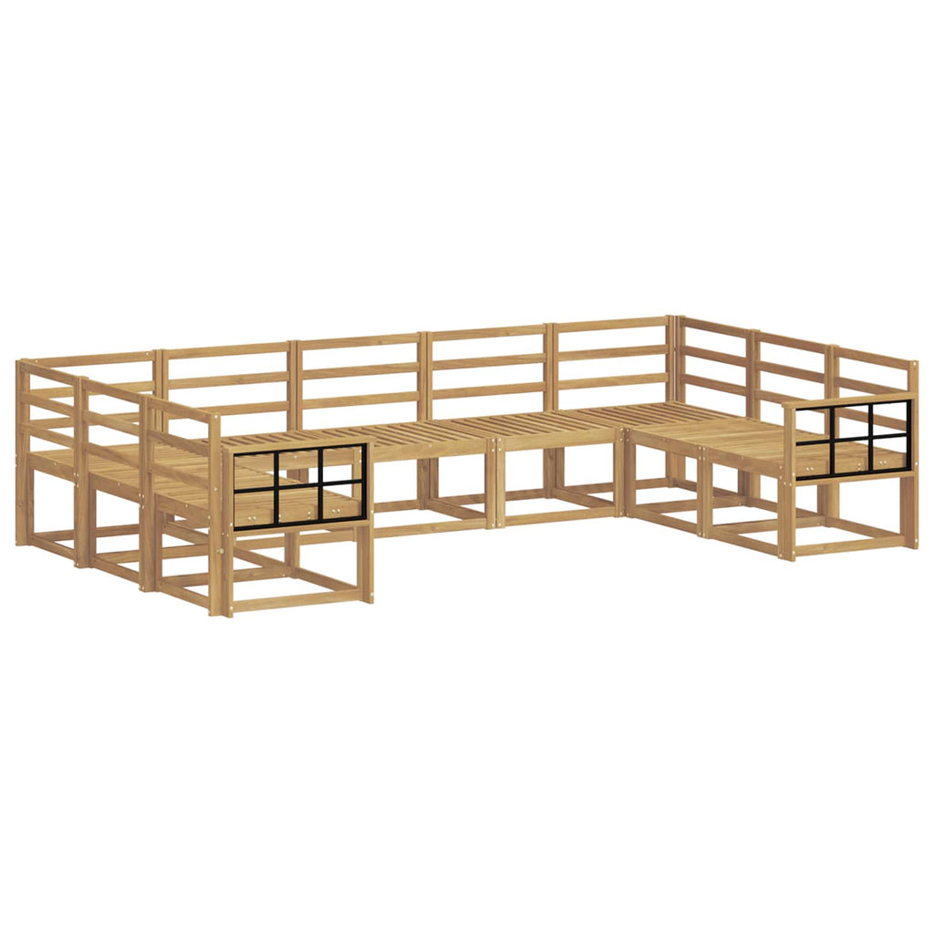Outdoor-Sofagarnitur 9 pcs Weiß Massivholz Akazie