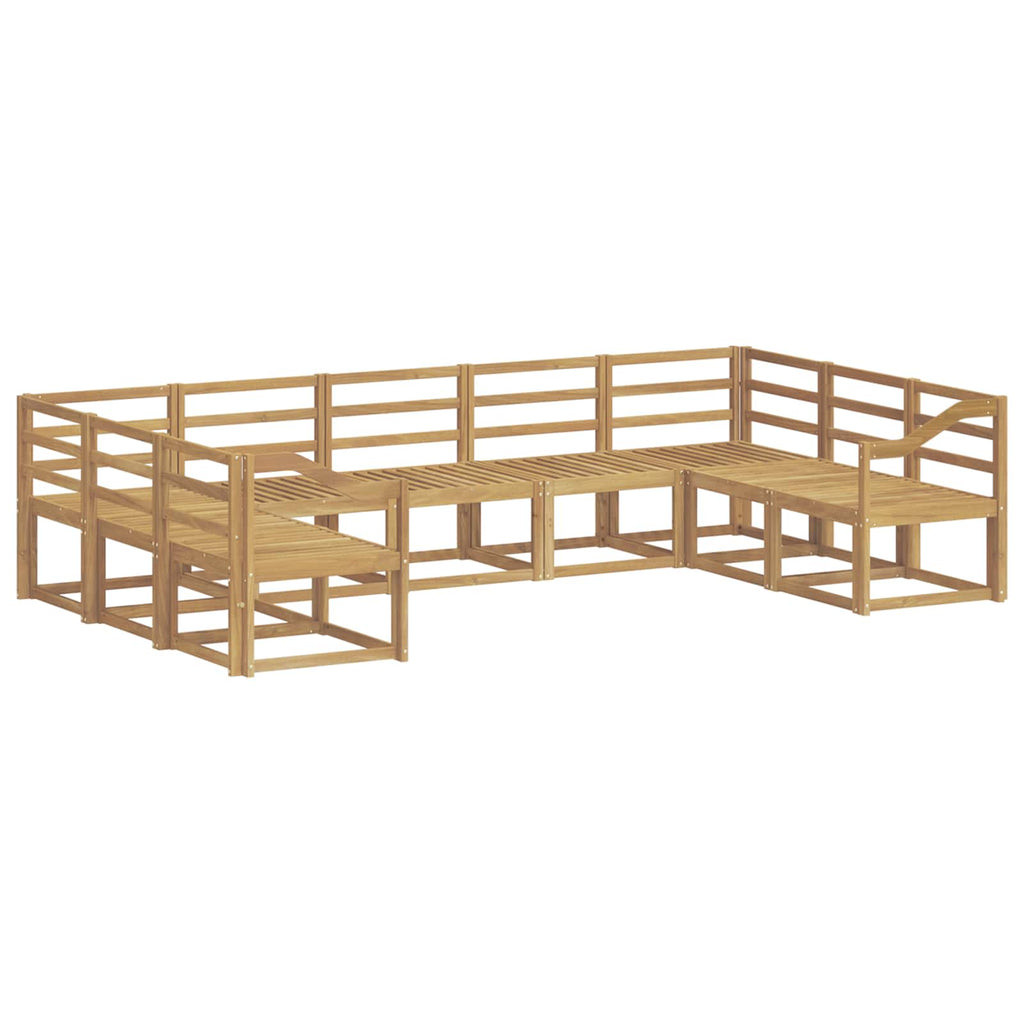 Outdoor-Sofagarnitur 9 pcs Weiß Massivholz Akazie