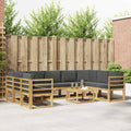 Outdoor-Sofagarnitur 10 pcs Weiß und Anthrazit 59 x 59 x 37 cm