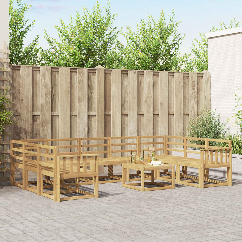 Outdoor-Sofagarnitur 10 pcs Weiß Massivholz Akazie