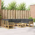 Outdoor-Sofagarnitur 10 pcs Weiß und Anthrazit 59 x 59 x 37 cm