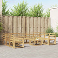 Outdoor-Sofagarnitur 10 pcs Weiß Massivholz Akazie
