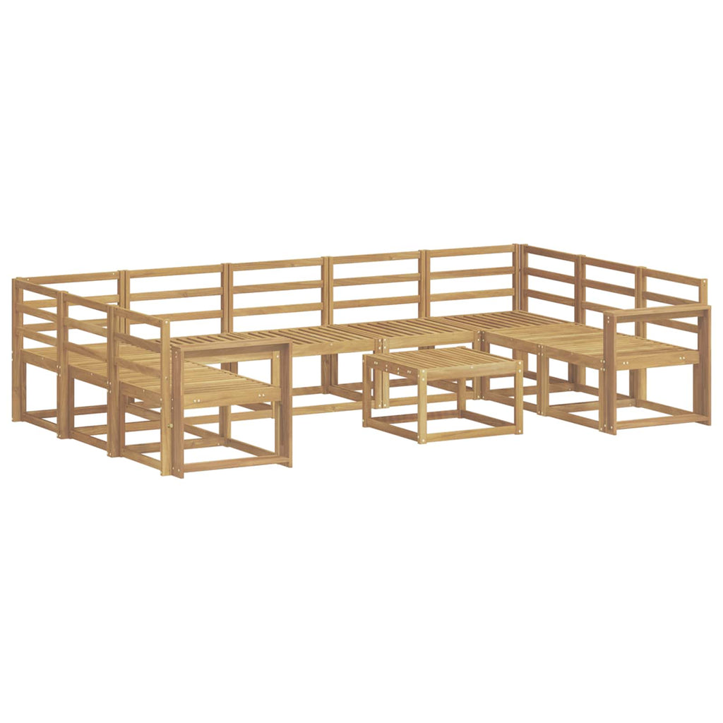 Outdoor-Sofagarnitur 10 pcs Weiß Massivholz Akazie