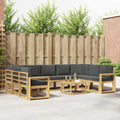 Outdoor-Sofagarnitur 10 pcs Weiß und Anthrazit 59 x 59 x 37 cm