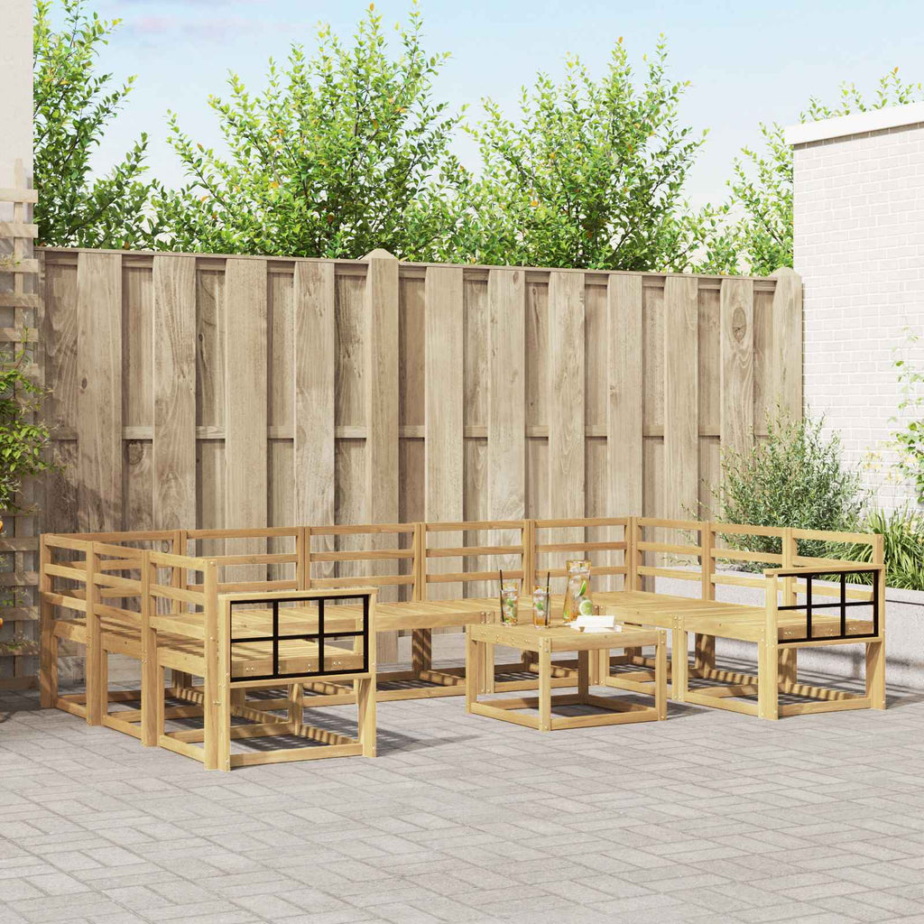Outdoor-Sofagarnitur 10 pcs Weiß Massivholz Akazie