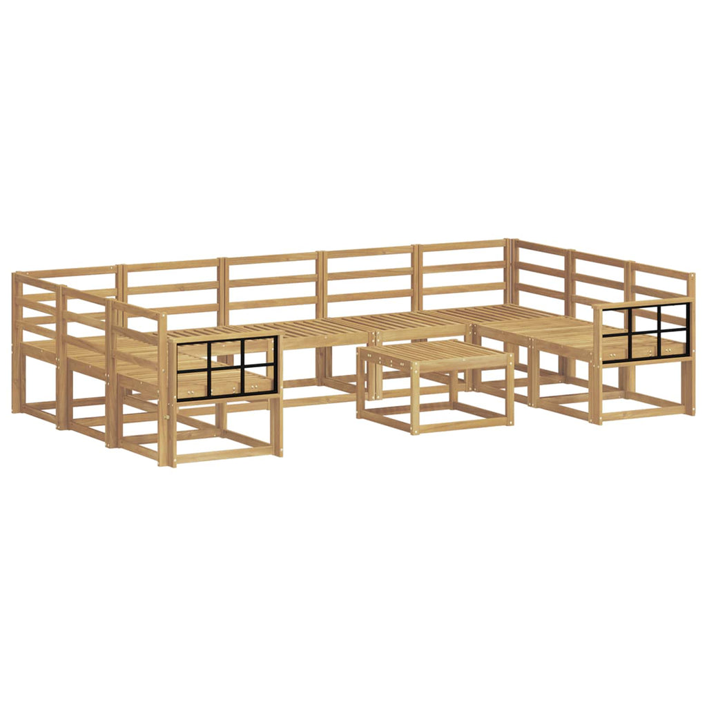 Outdoor-Sofagarnitur 10 pcs Weiß Massivholz Akazie