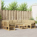 Outdoor-Sofagarnitur 10 pcs Weiß und Beige 59 x 59 x 37 cm