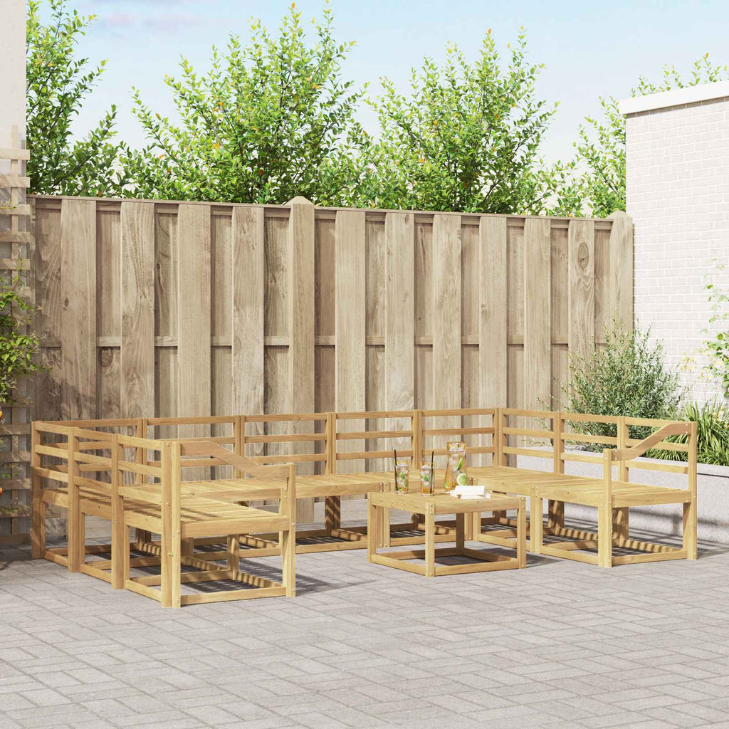 Outdoor-Sofagarnitur 10 pcs Weiß Massivholz Akazie