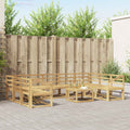 Outdoor-Sofagarnitur 10 pcs Weiß Massivholz Akazie