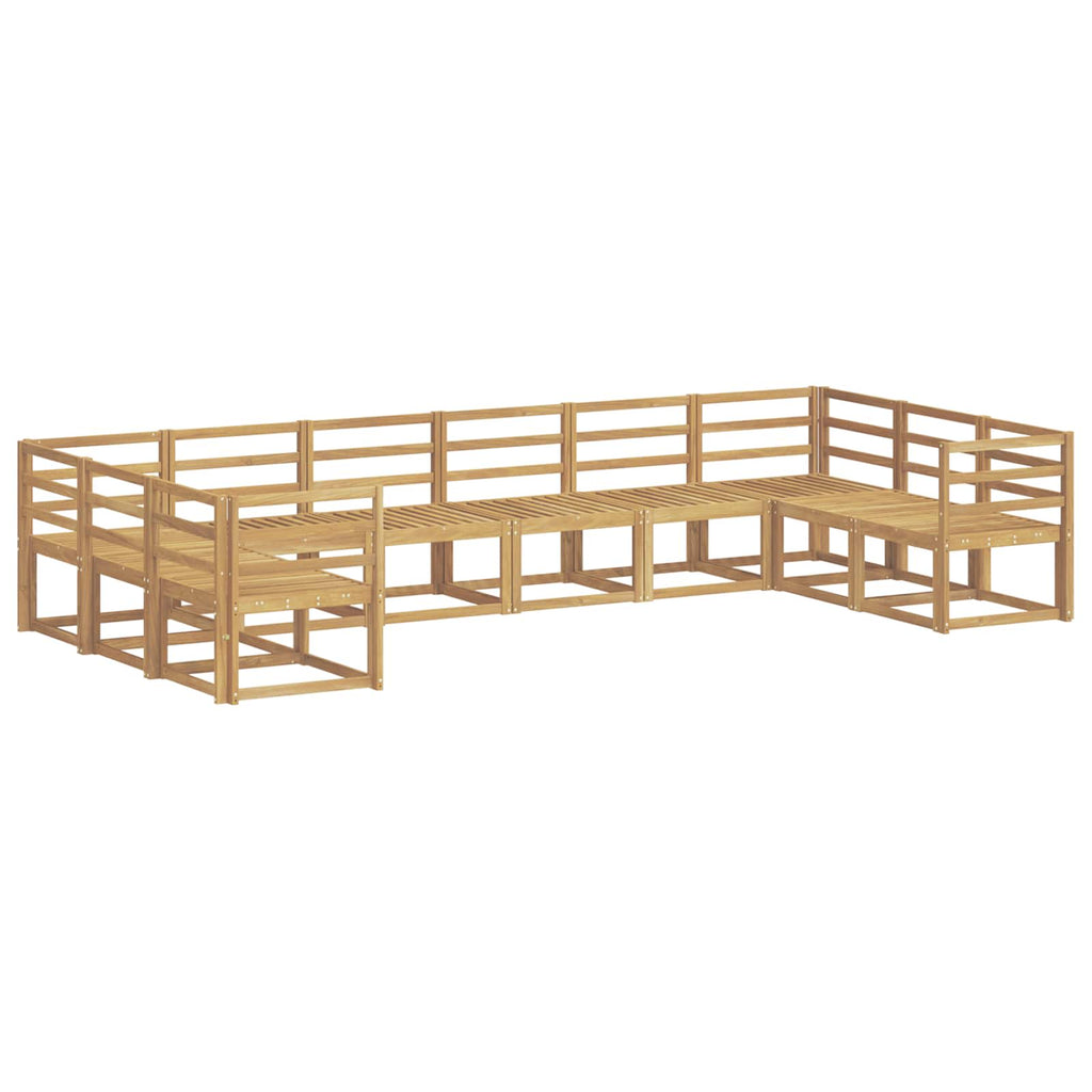 Outdoor-Sofagarnitur 10 pcs Weiß Massivholz Akazie