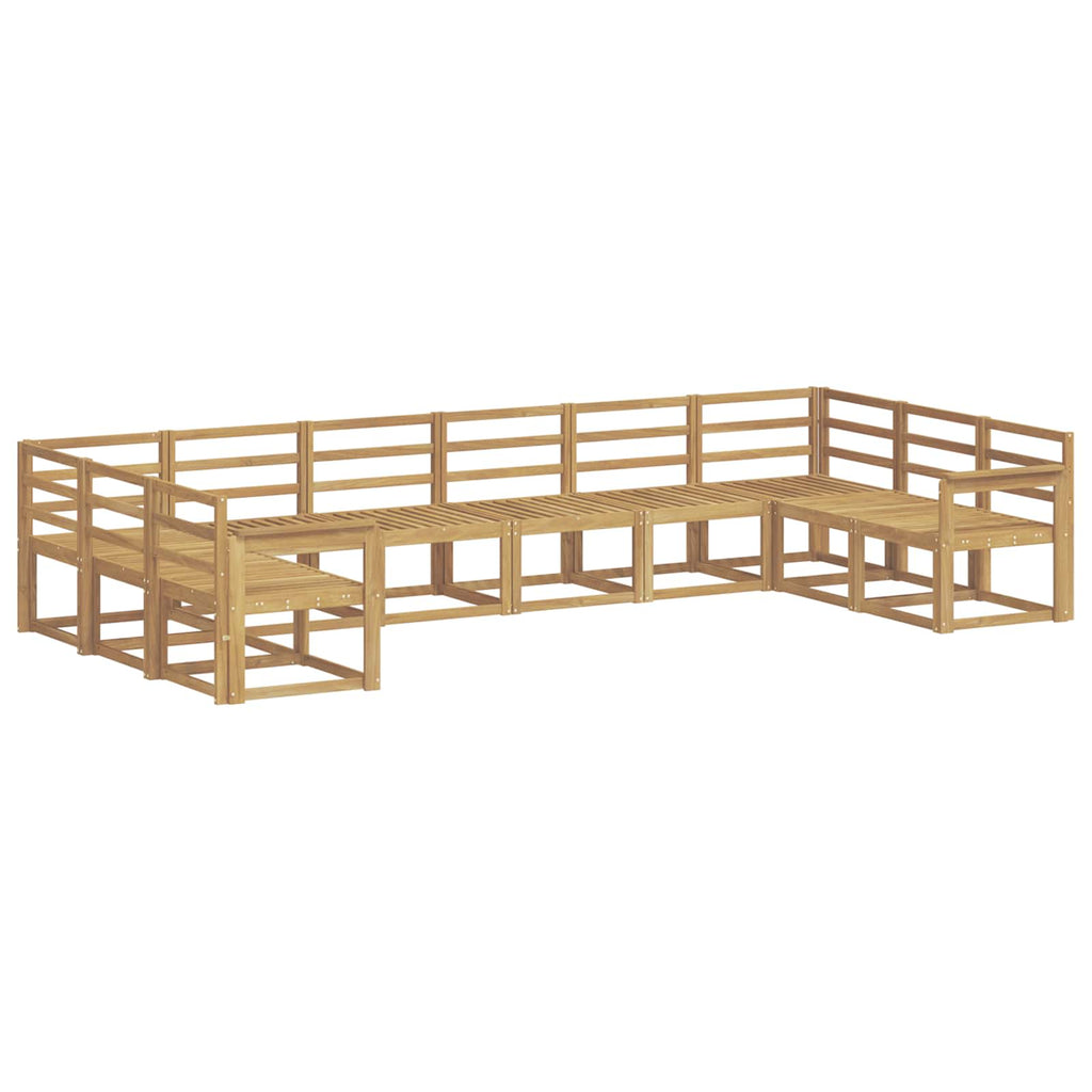 Outdoor-Sofagarnitur 10 pcs Weiß Massivholz Akazie