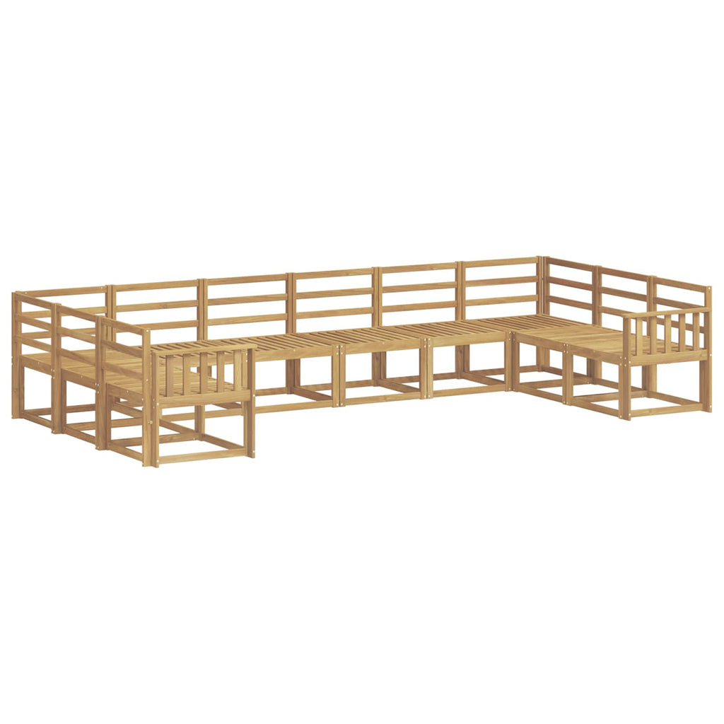 Outdoor-Sofagarnitur 10 pcs Weiß Massivholz Akazie