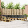 Outdoor-Sofagarnitur mit Kissen 10 pcs Weiß und Anthrazit