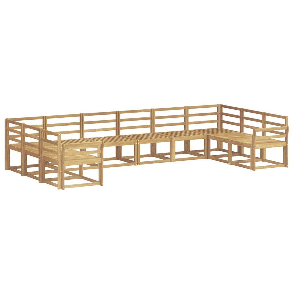 Outdoor-Sofagarnitur 10 pcs Weiß Massivholz Akazie