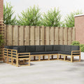 Outdoor-Sofagarnitur mit Kissen 10 pcs Weiß und Anthrazit
