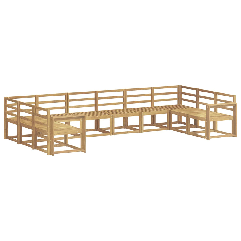 Outdoor-Sofagarnitur 10 pcs Weiß Massivholz Akazie