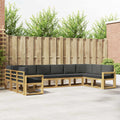 Outdoor-Sofagarnitur mit Kissen 10 pcs Weiß und Anthrazit