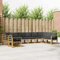 Outdoor-Sofagarnitur mit Kissen 10 pcs Weiß und Anthrazit