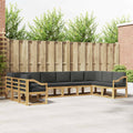 Outdoor-Sofagarnitur mit Kissen 10 pcs Weiß und Anthrazit