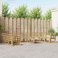 Outdoor-Sofagarnitur 11 pcs Weiß Massivholz Akazie