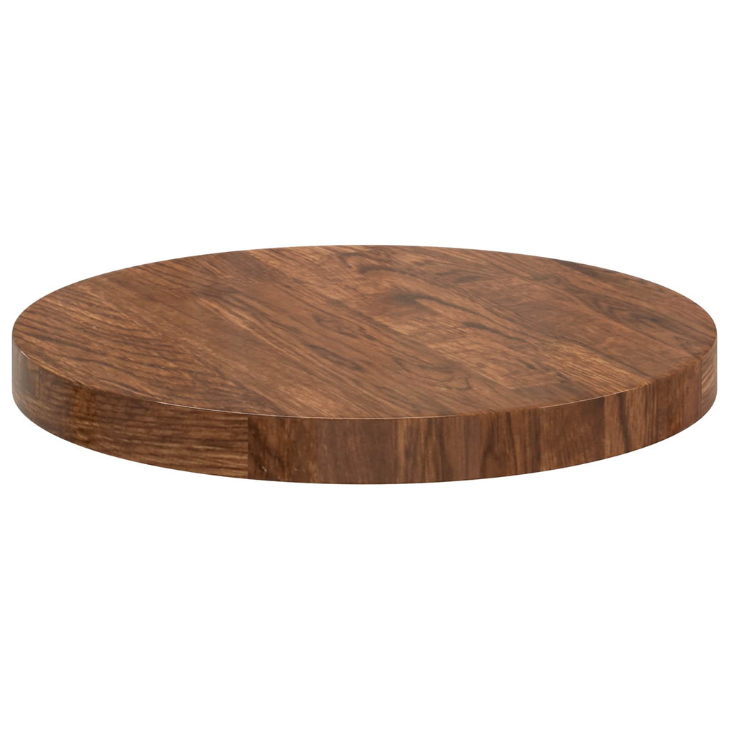Tischplatte Hellbraun Ø 30 x 2,5 cm Massivholz Eiche