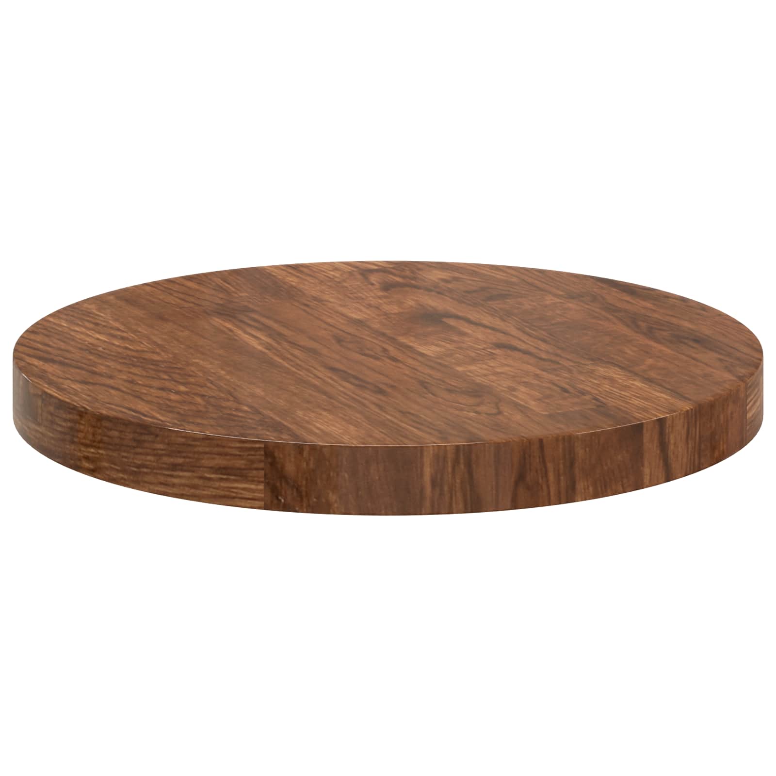 Tischplatte Hellbraun Ø 30 x 2,5 cm Massivholz Eiche