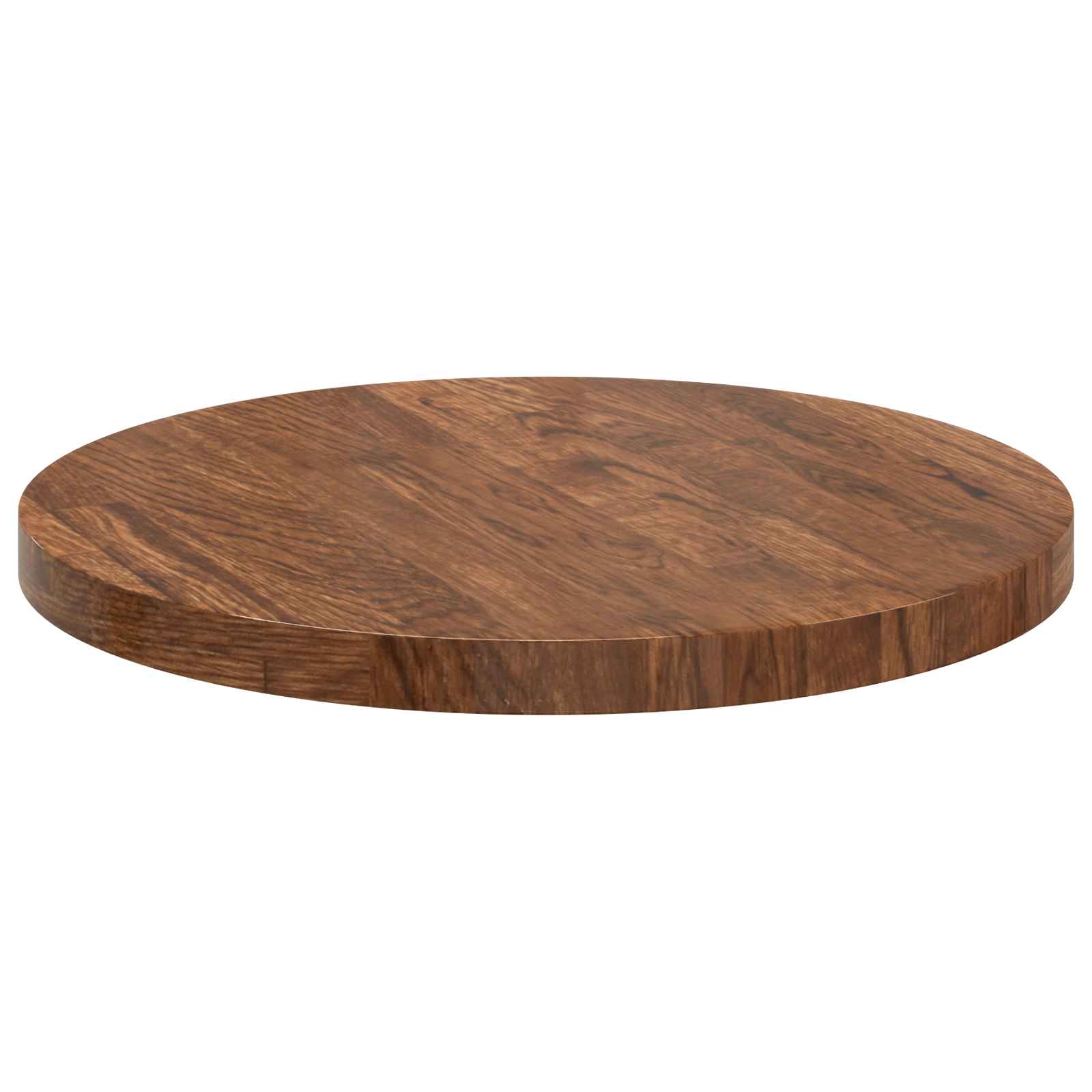Tischplatte Hellbraun Ø 40 x 2,5 cm Massivholz Eiche