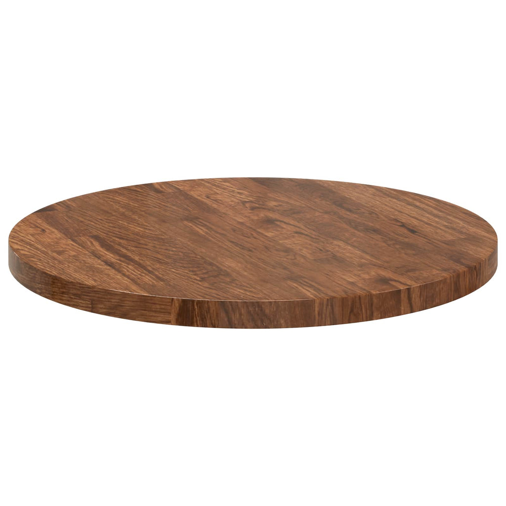 Tischplatte Hellbraun Ø 50 x 2,5 cm Massivholz Eiche