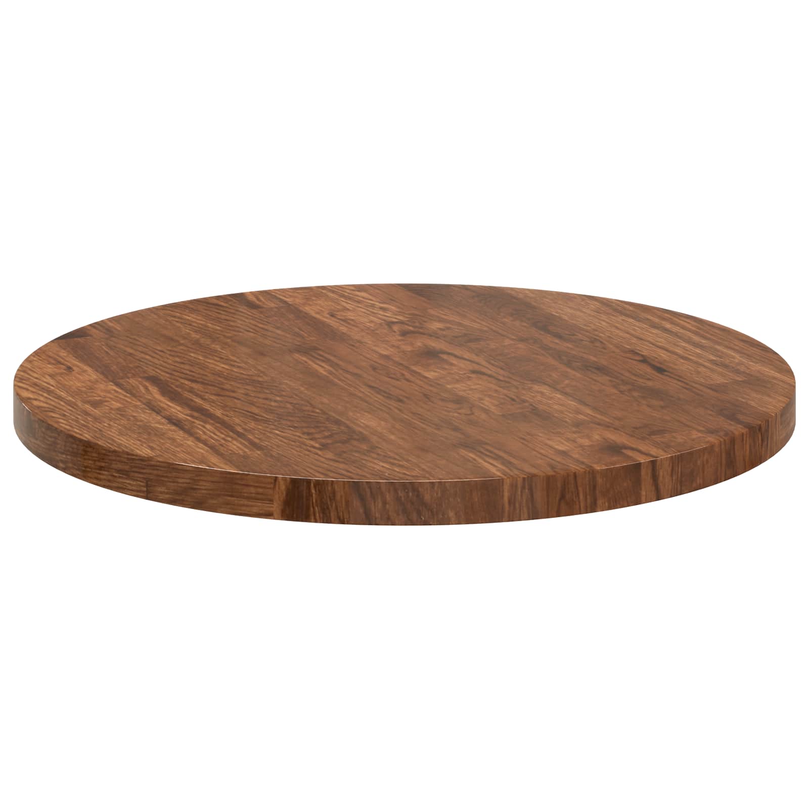 Tischplatte Hellbraun Ø 50 x 2,5 cm Massivholz Eiche