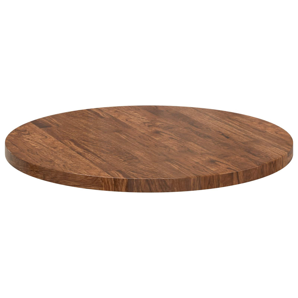 Tischplatte Hellbraun Ø 60 x 2,5 cm Massivholz Eiche