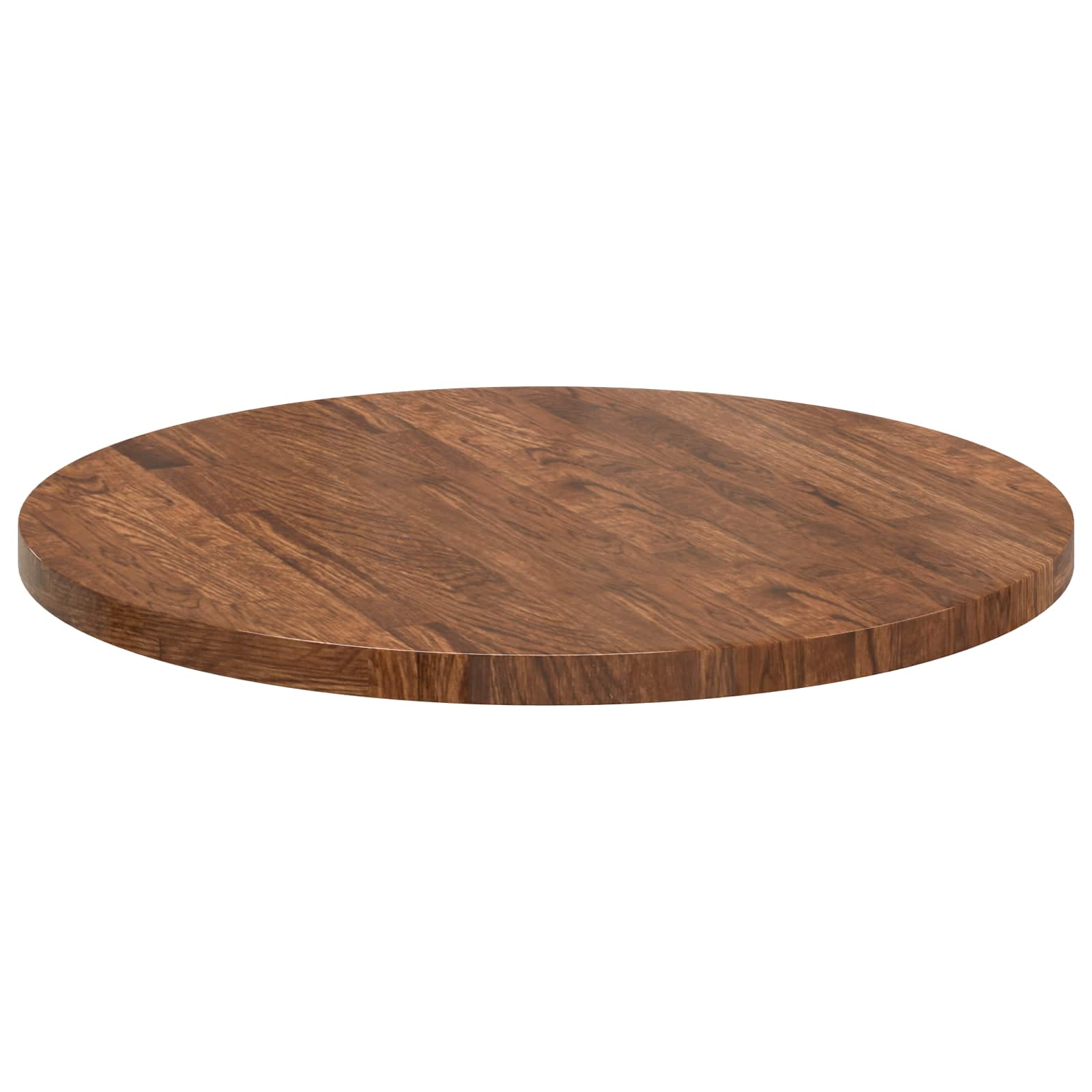 Tischplatte Hellbraun Ø 60 x 2,5 cm Massivholz Eiche