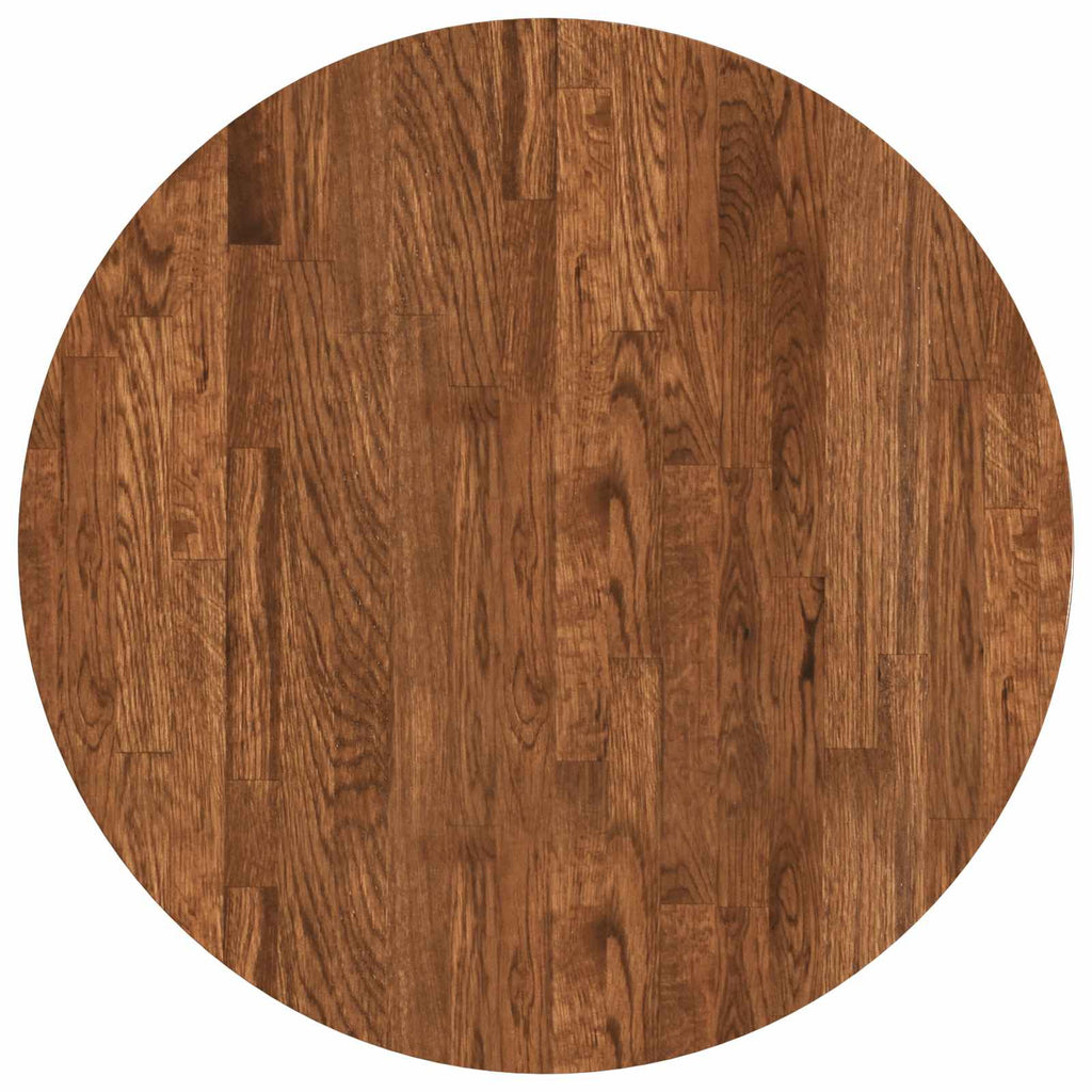 Tischplatte Hellbraun Ø 60 x 2,5 cm Massivholz Eiche