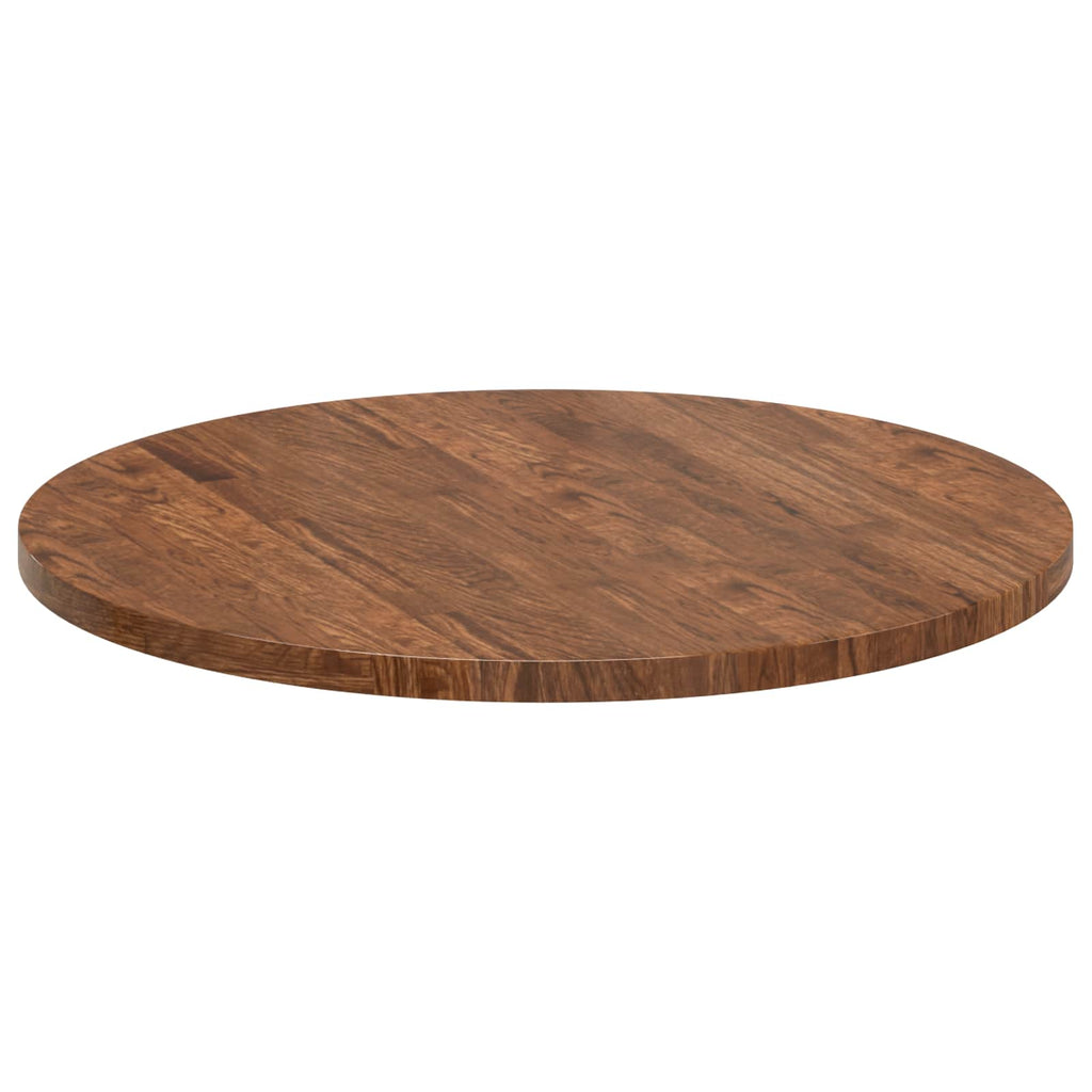 Tischplatte Hellbraun Ø 70 x 2,5 cm Massivholz Eiche