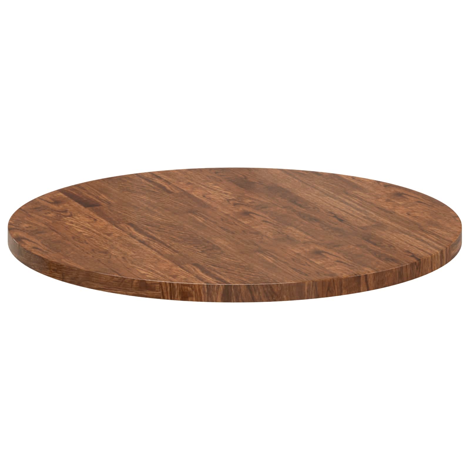 Tischplatte Hellbraun Ø 70 x 2,5 cm Massivholz Eiche