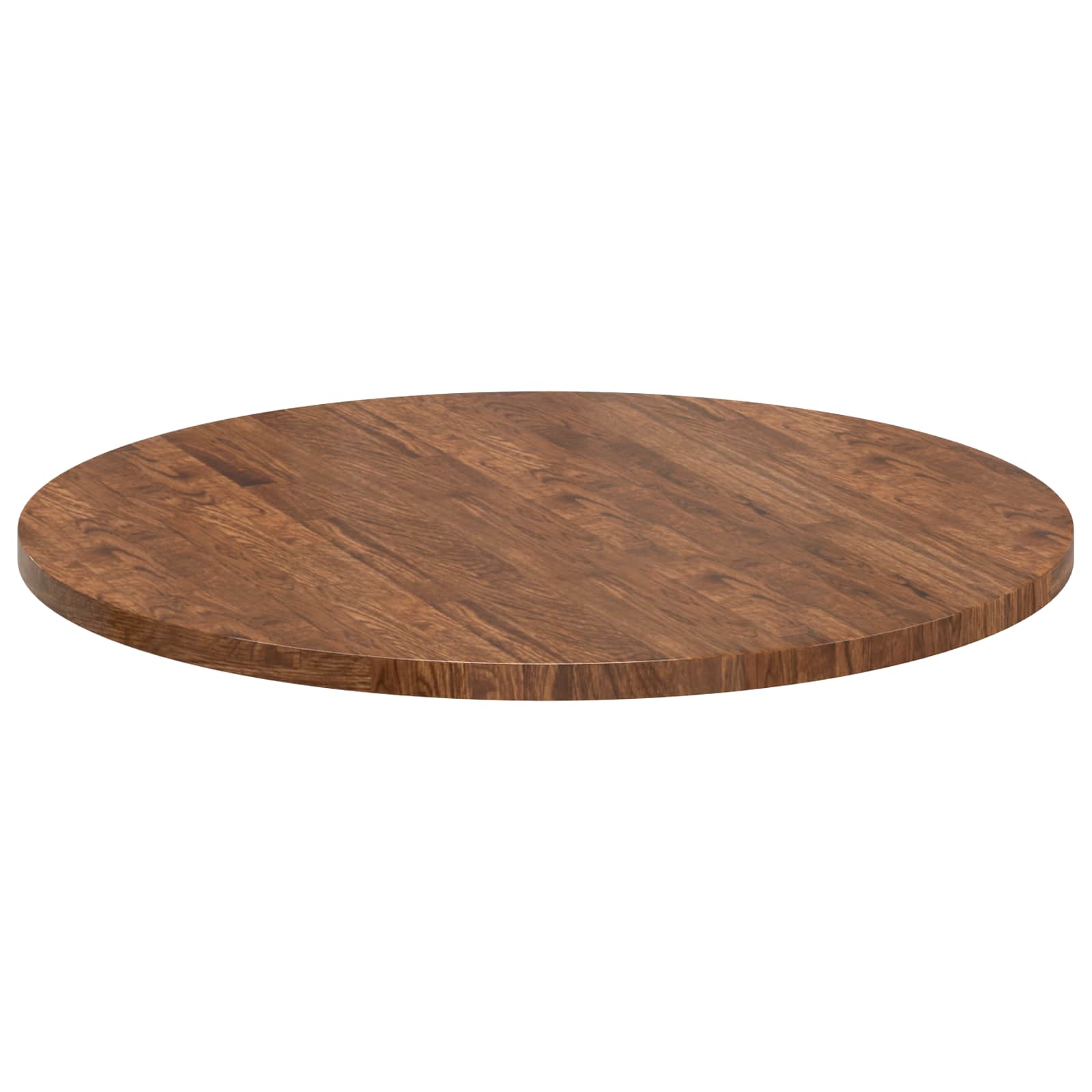 Tischplatte Hellbraun Ø 80 x 2,5 cm Massivholz Eiche