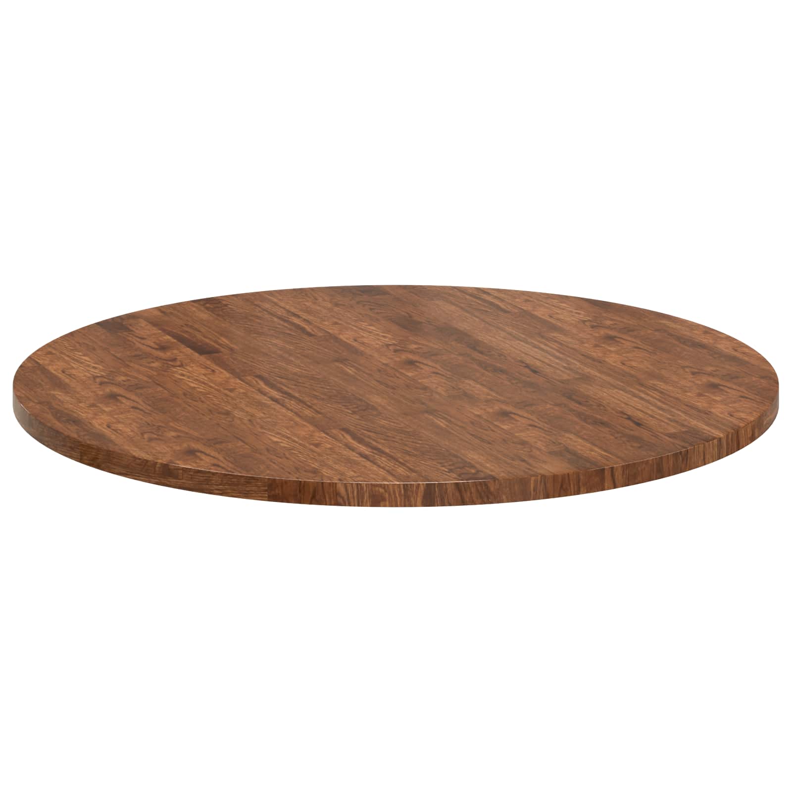 Tischplatte Hellbraun Ø 90 x 2,5 cm Massivholz Eiche