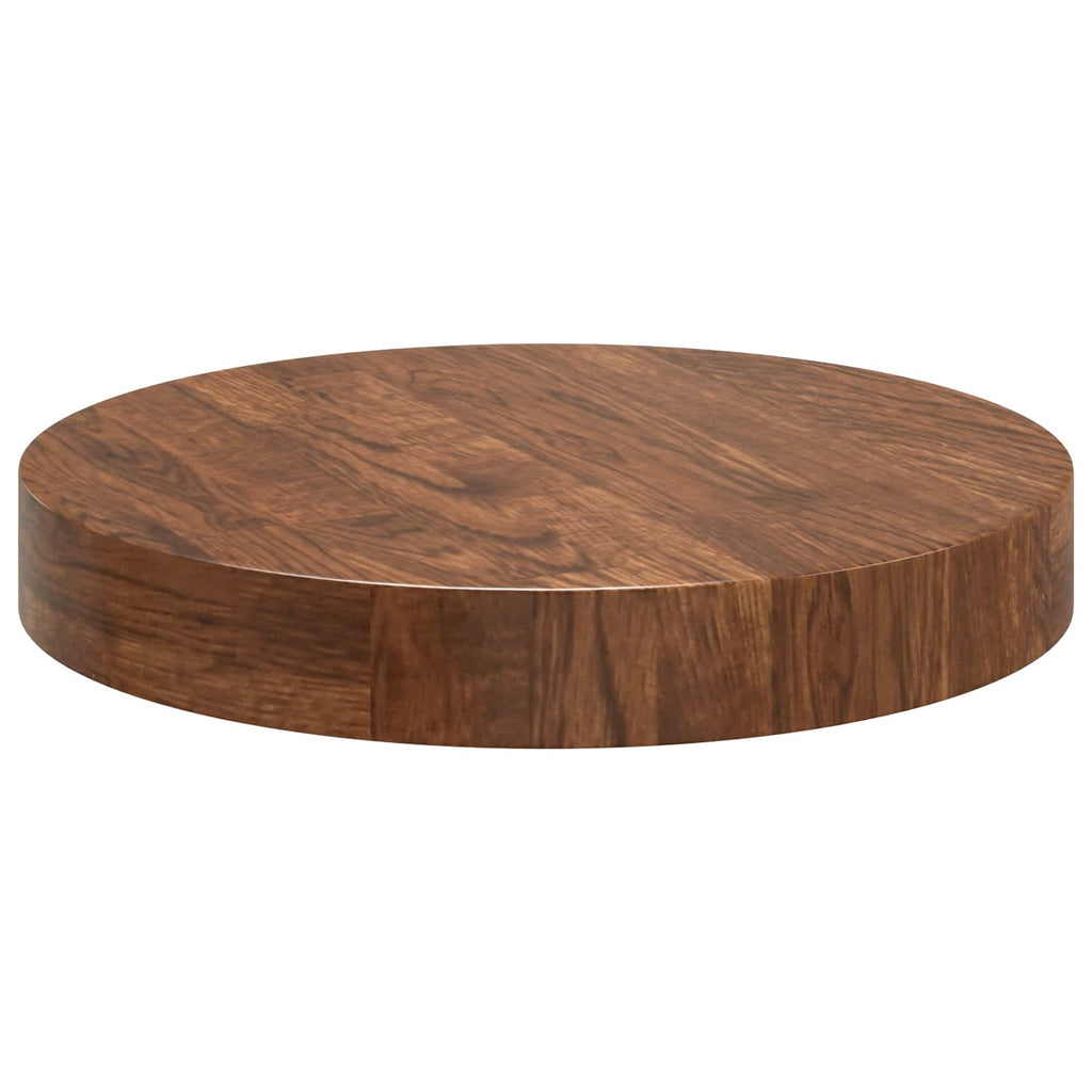 Tischplatte Hellbraun Ø 30 x 4 cm Massivholz Eiche