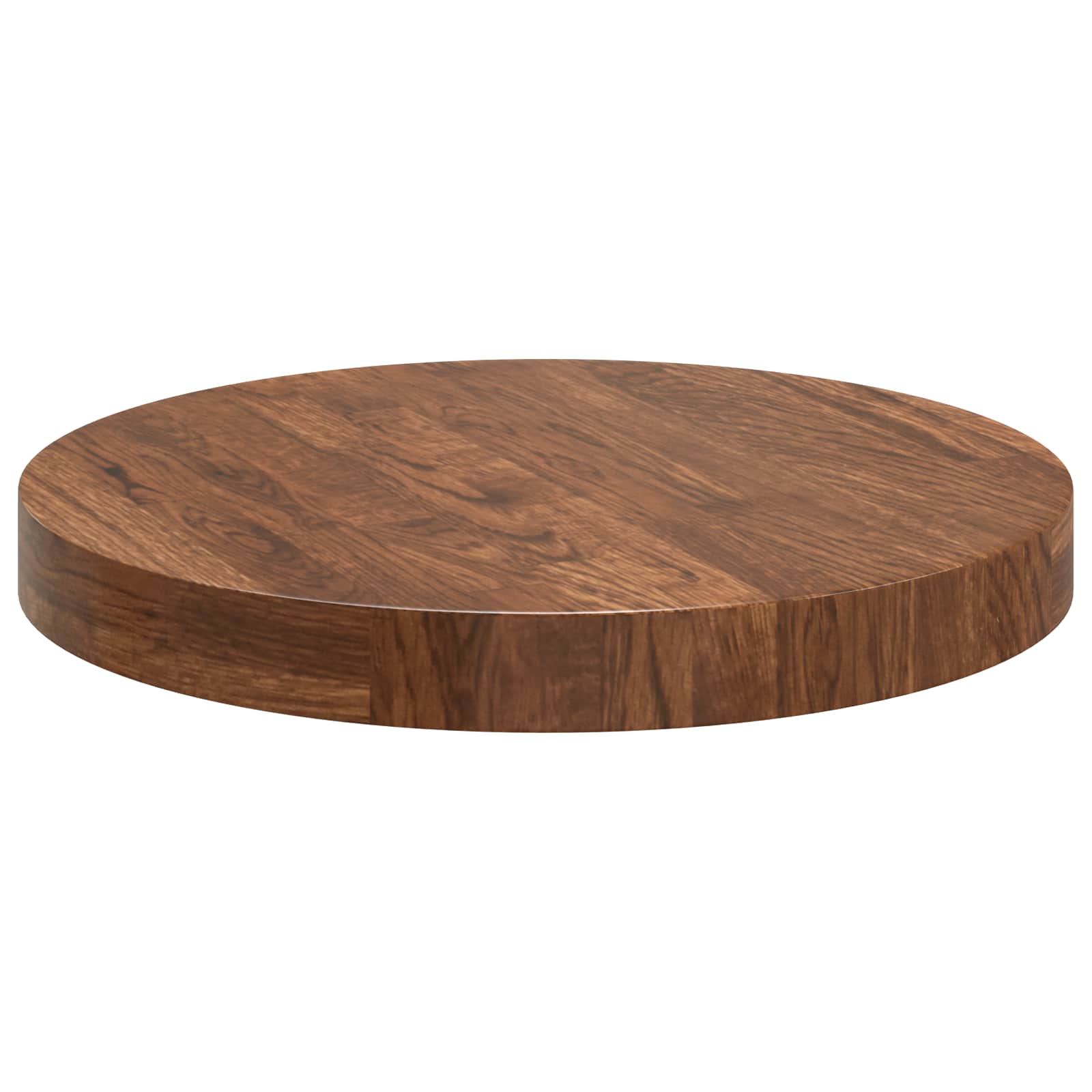 Tischplatte Hellbraun Ø 40 x 4 cm Massivholz Eiche