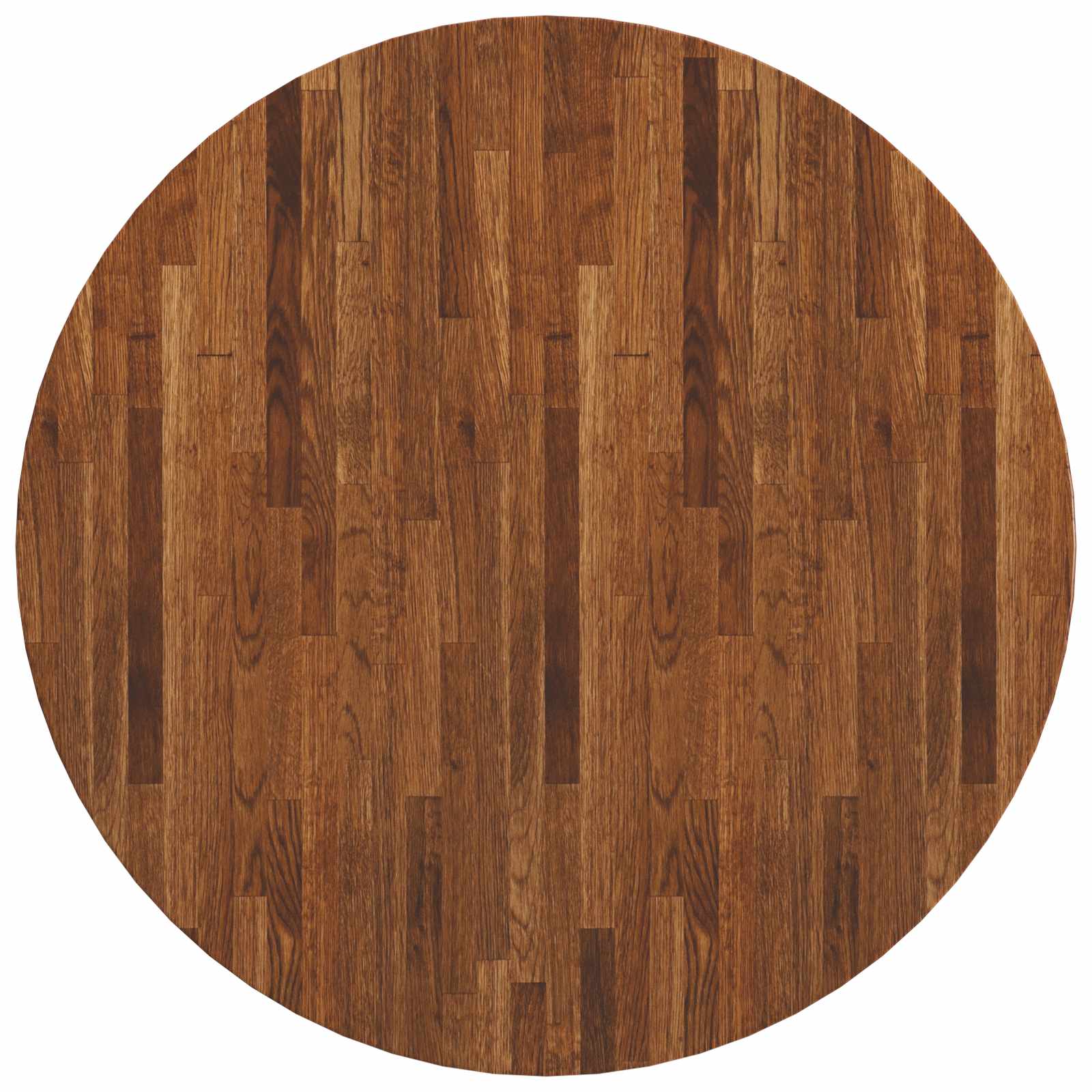 Tischplatte Hellbraun Ø 80 x 4 cm Massivholz Eiche