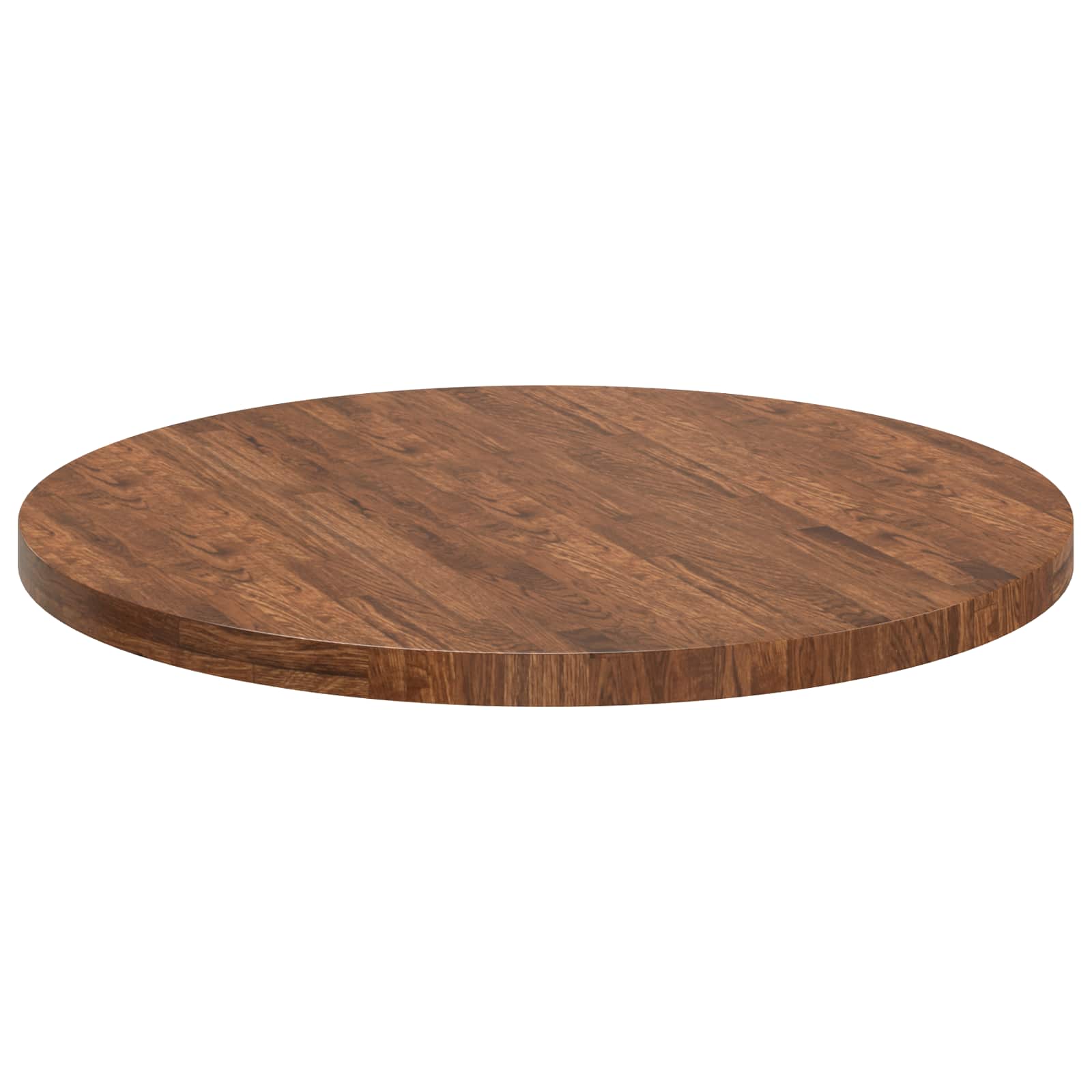 Tischplatte Hellbraun Ø 90 x 4 cm Massivholz Eiche