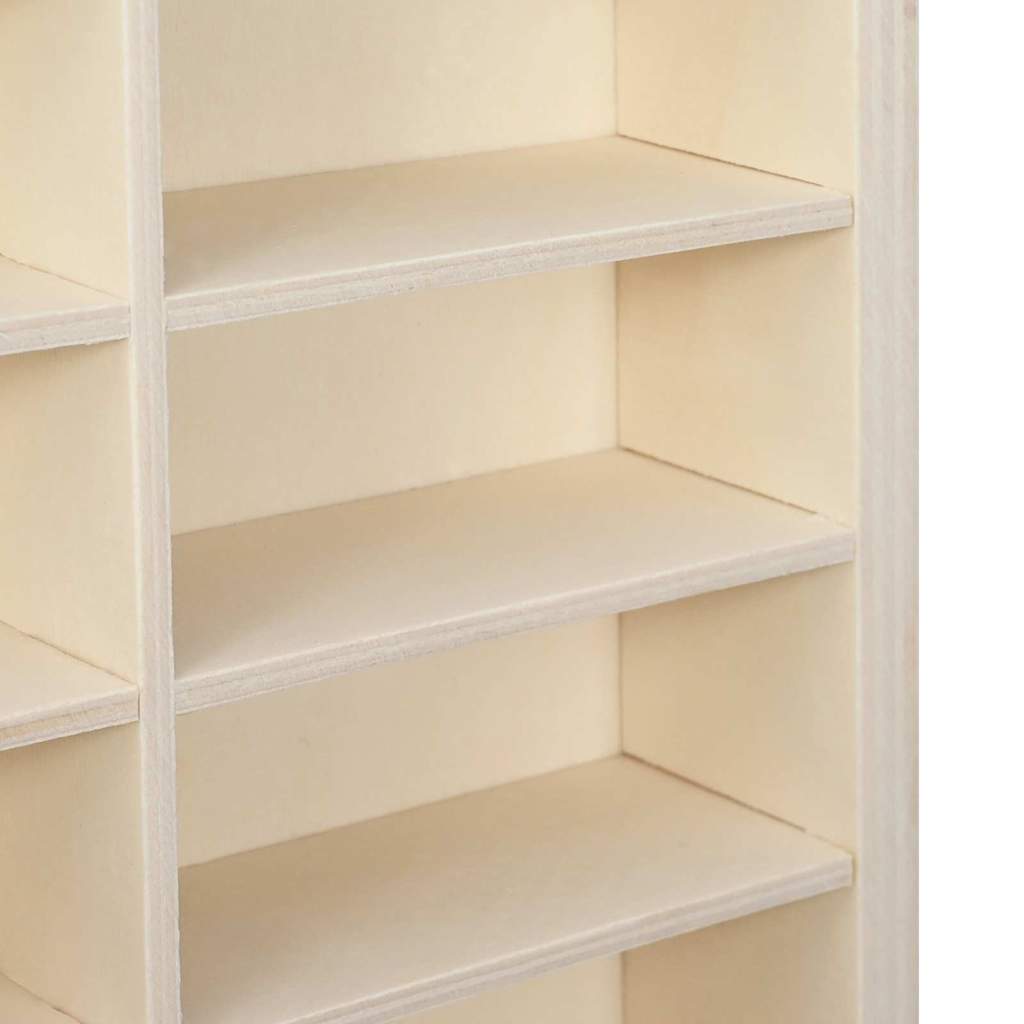 Wanddisplay-Case mit Regal Beige 98 x 4,5 x 55 cm Holzwerkstoff