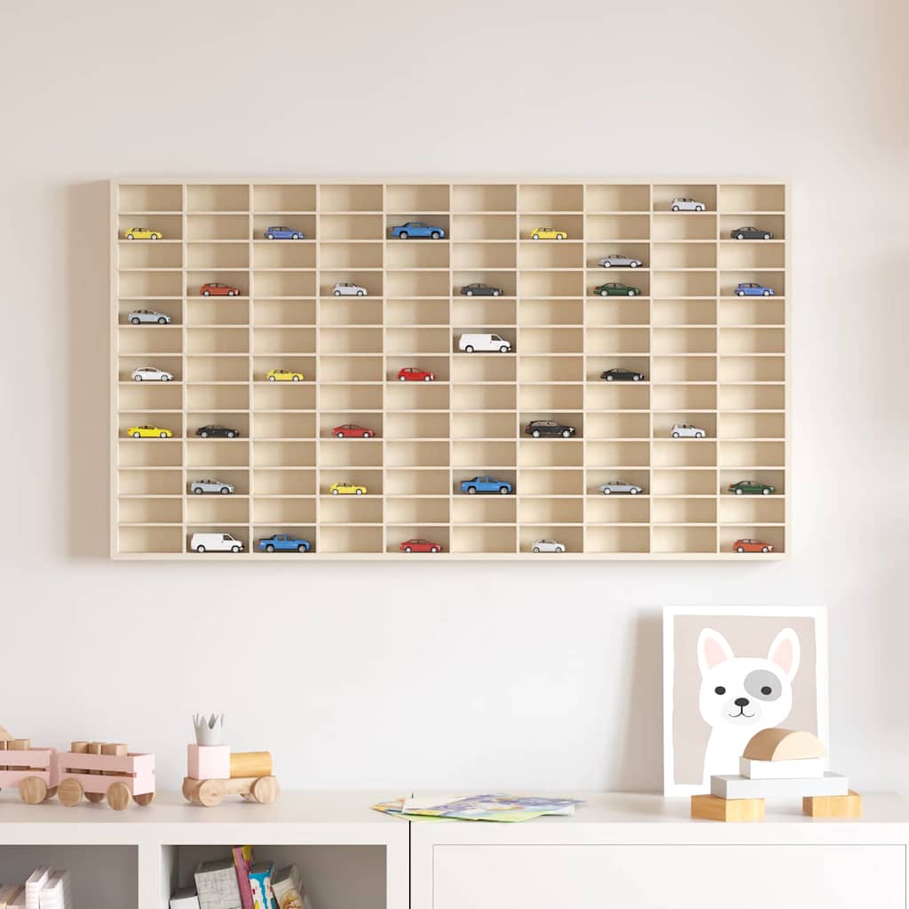 Wanddisplay-Case mit Regal Beige 98 x 4,5 x 55 cm Holzwerkstoff