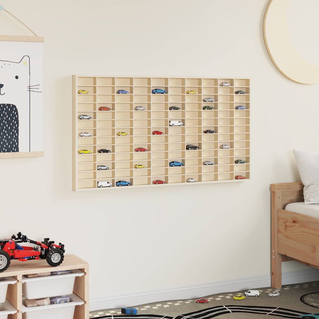 Wanddisplay-Case mit Regal Beige 98 x 4,5 x 55 cm Holzwerkstoff