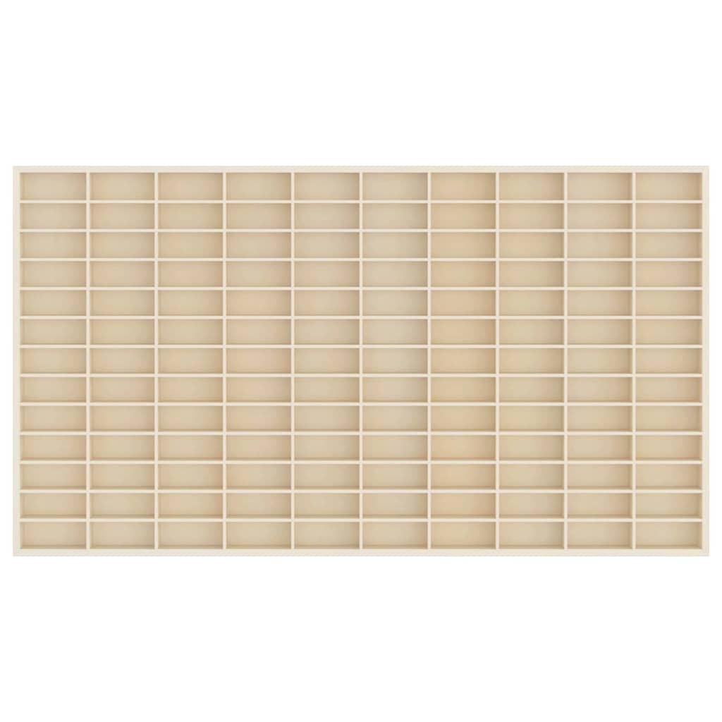 Wanddisplay-Case mit Regal Beige 98 x 4,5 x 55 cm Holzwerkstoff